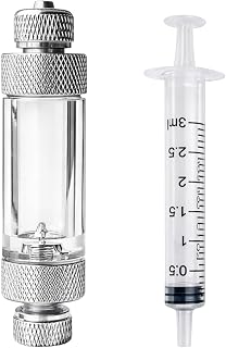 CO2 Blasenzähler mit Rückschlagventil und Wasserzufuhr, Doppelkopf Bubble Counter für bepflanz…
