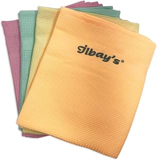 ilbay’s [4er Mikrofasertücher für streifenfreie Reinigung ohne Reinigungsmittel – Allzwecktü…