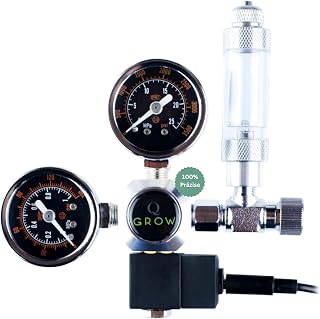 Q-Grow CO2 Druckminderer Aquarium, mit Nachtabschaltung, sicher und präzise, inkl. Blasenzähler