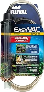 Fluval EasyVac Aquarienkies Reiniger, 2,54cm x 25,5cm | Kompakter Vakuum-Siphon für bepflanzte A…