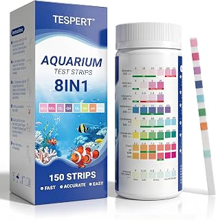 8 in 1 Aquarium Teststreifen, 150 Streifen Aquarium Water Test Kits | Wassertest Aquarium für Am…