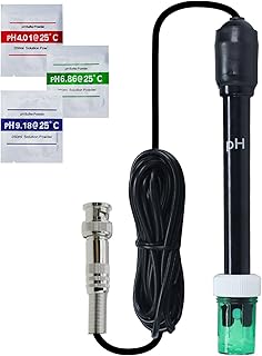 Austauschbare pH-Elektrode mit BNC-Anschluss 300 cm langes Kabel inkl. Kalibrierpulver für pH-Me…