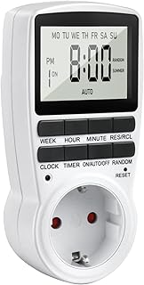 Zeitschaltuhr Steckdose, 24Std-Wochen Zeitschaltuhr Digital, LCD Stecker Timer Steckdose Schaltuh…