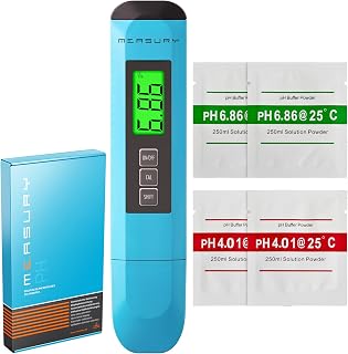 Measury pH Messgerät Pool Digital 0.00-14.00 – pH Meter Wasser Urin Wein | pH Wert Tester mit Ge…