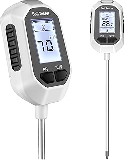 YAMRON ph messgerät Erde, 4-in-1 Digital Plant bodenmessgerät with PH Value/Temperatur/Feuchtig…
