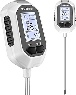 YAMRON ph messgerät Erde, 5-in-1 Digital Plant bodenmessgerät with PH Value/Temperature/Feuchti…