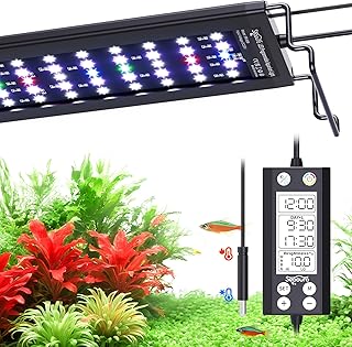 SEAOURA WRGB DIY Aquarium LED Lampe mit Temperatur Alarm 75-90cm | hoher PAR Vollspektrum, 9 Farb…