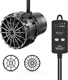 hygger Strömungspumpe Aquarium, Mini Wavemaker 9W 2500L/H, 660GPH, Magnet Wellenpumpe, Strömung…