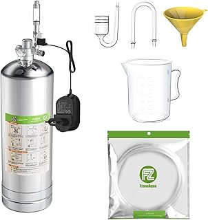 FZONE 2,5L CO2 Anlage Aquarium System Kohlendioxid Reaktor Kit mit Regler und Nadelventil für Aq…