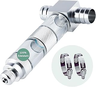 Q-Grow CO2 Inline Diffusor, CO2 Reaktor für Aquarium, hochwertiger Edelstahl, inkl. Blasenzähle…
