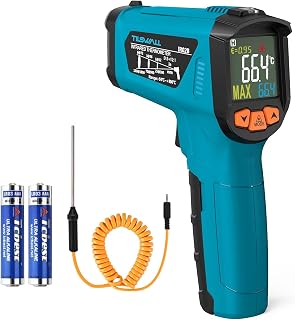 Tilswall Infrarot Thermometer-50~800°C IR Digital Laser Temperaturmessgerät | Einstellbarer Emi…