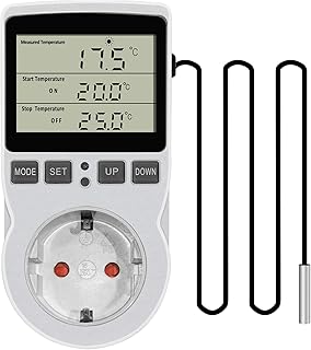 KETOTEK KT3100 Thermostat Steckdose Temperaturregler 230v mit fühler | mit 3m Sensor, 230V, 16A …