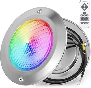 COOLWEST Harz Gefüllt LED Poolbeleuchtung, 36W RGB Poolscheinwerfer mit Fernbedienung, Aufputzmo…