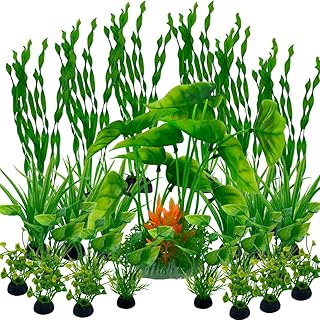 Aquarium Pflanzen Deko, 25 Stück Grün | Plastikpflanzen für Aquarien, Wasserpflanzen Aquarium …