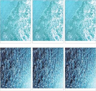 6 Blatt Beschichtetes Papier Wasserwellen Modellbau Wasser Aufkleber | Wasserschiebefolie Selbstk…