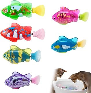 6PCS Elektronischer Haustier Fisch, Schwimmen Roboter Fisch Spielzeug für Katzen, Elektrisches F…