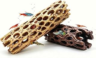 2 Stück Garnelen Versteck Aquarium, PVC Aquariumhöhle mit vielen Öffnungen, Glatt & Stabil, Fa…