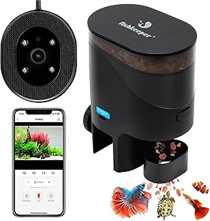 fishkeeper WiFi Automatischer Futterautomat Aquarium mit HD Kamera und APP | App-Steuern Programm…