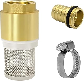 VARIOSAN Saugfilter Set 14184, 1″, Messing, Fußventil mit Rückschlagventil, Saugkorb, Tülle un…