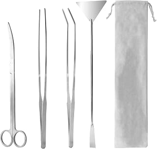 4 Stück Aquarium aquascaping Tools,Premium Edelstahl Aquarium zubehör wasserpflanzen Werkzeuge …