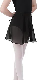 Bezioner Ballettrock Wickelrock Tanz Rock aus Chiffon Mit Taille Krawatte für Mädchen und Damen