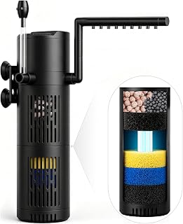 U-V Aquarium Filter, 6-Lagige Aquarium Pumpe für 30-110L Aquarien