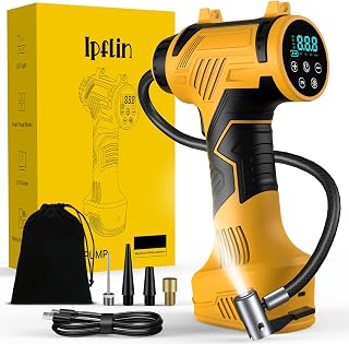 Elektrische Auto Luftpumpe Akku Fahrradpumpe – Tragbare Luftpumpe Fahrrad 150PSI – 22L/min Akku K…