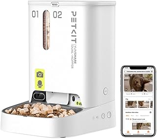 PETKIT Futterautomat Katze 2 Näpfe Mit Kamera, Futterautomat Katze,5L Katzen Futterautomaten,Aut…