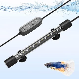 FEDOUR 28CM Aquarium Led Beleuchtung, 24/7-Modus Aquarium LED Licht mit Vollspektrum RGBW LEDs, I…