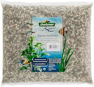 Dehner Aqua Aquarienkies, Körnung 4 – 6 mm, 5 kg, Farbmix
