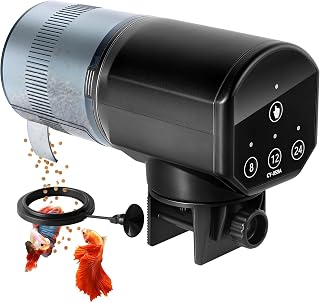URAQT Futterautomat Aquarium, 200ml Automatischer Fischfutterautomat