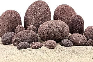 AquaOne Aquarium Steine Red Dragon Pebbles I Natursteine Verschiedene Größen I Aquascaping Gest…