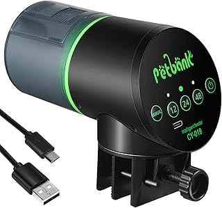 Futterautomat Aquarium, Fischfutterautomat Automatischer Fischfutterspender mit Typ-C Ladekabel, …