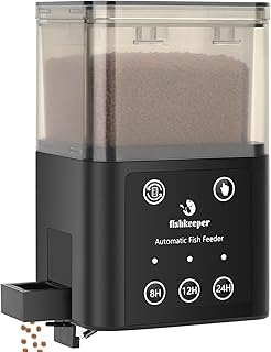 fishkeeper Automatischer Fischfutterautomat mit DREI zeitgesteuerte Fütterungsmodi, 200ml geeign…