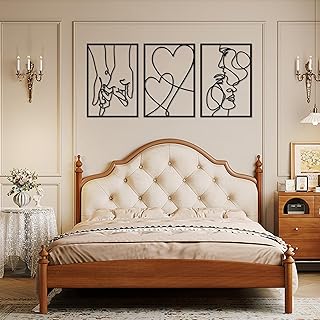 Minimalistische Wanddekoration aus Metall, 3 Stück Home Wall Art Dekoration Wandaufkleber 3D Mot…