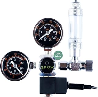 Q-Grow CO2 Druckminderer Aquarium, mit Nachtabschaltung, sicher und präzise, inkl. Blasenzähler